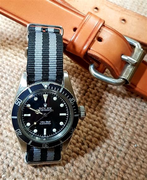 rolex submariner leather strap james bond|rolex submariner no date strap.